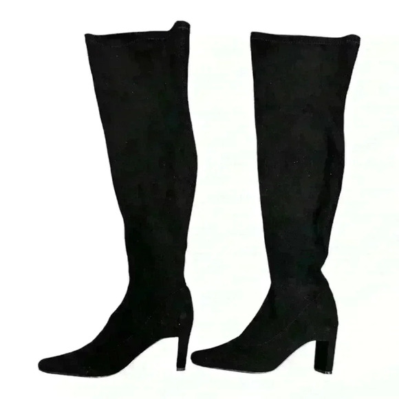 French Connection Charli Over-the-Knee Square Toe Heeled  Boots, Size 7 - Picture 1 of 5